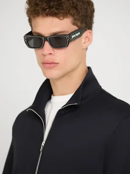 Moncler Genius Square sunglasses with details in 0% Platinum, 0% Crystal, photo 3 of 5 from LUISAVIAROMA