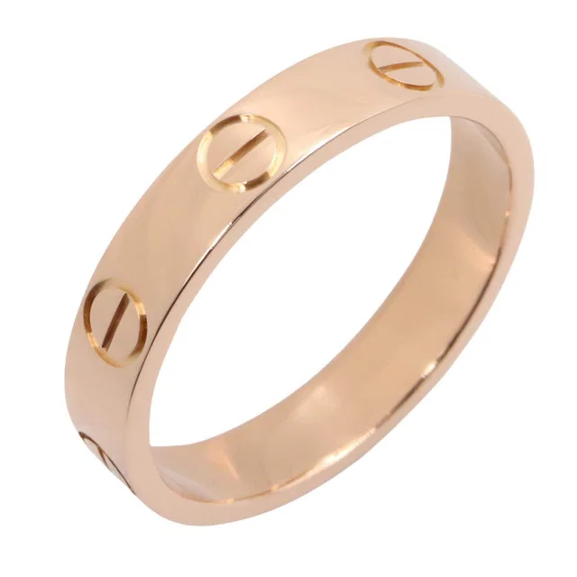 Cartier Mini Love Au750 Pink Gold Ring Size 9.5 in Pink from LuxUness
