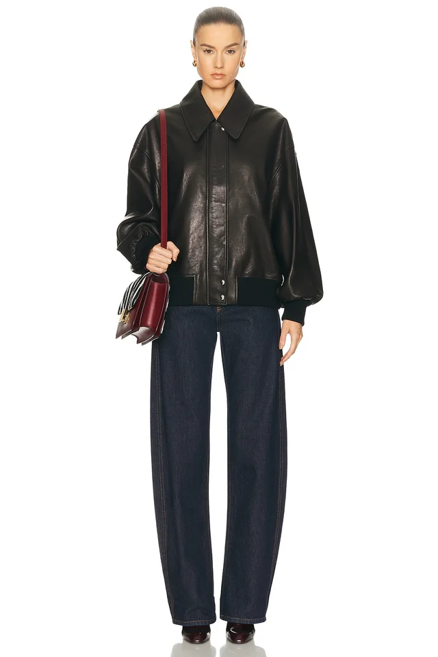 KHAITE Shelman Jacket in Black, photo 2 of 2 from FWRD