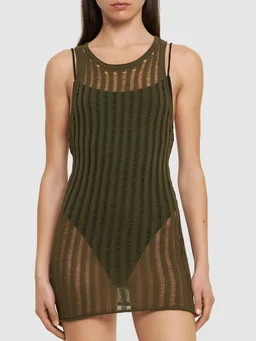 Tropic Of C Short dress with round neckline in 72% Organic Cotton, 28% Recycled Nylon, photo 2 of 5 from LUISAVIAROMA