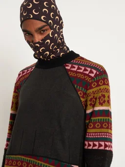 Marine Serre Beanie with graphic print in 88% Recycled Polyamide, 12% Elastane, photo 2 of 4 from LUISAVIAROMA