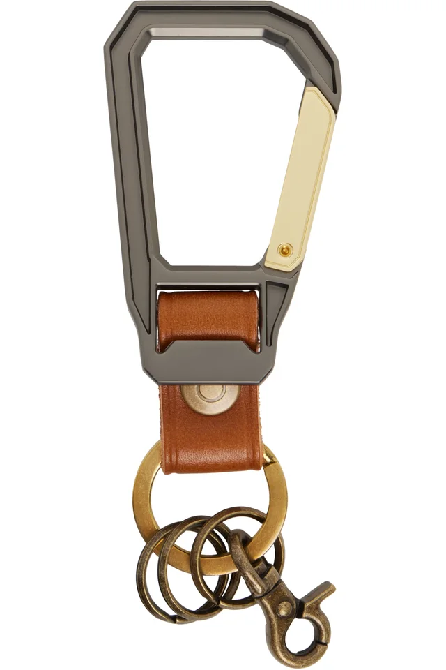 master-piece Tan Carabiner Keychain, photo 2 of 2 from SSENSE
