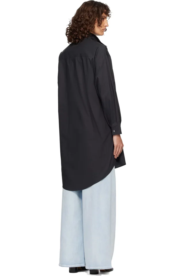MM6 Maison Margiela Black Multi Wear Cotton Poplin Minidress, photo 3 of 4 from SSENSE