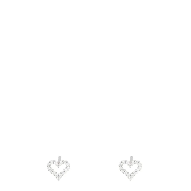 Tiffany & Co. Hearts Diamond Platinum Stud Earrings from Luxe.It.Fwd