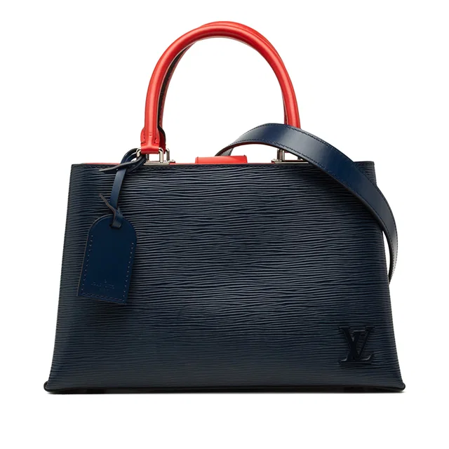 Blue Louis Vuitton Epi Kleber PM Satchel in Blue Leather from Designer Revival