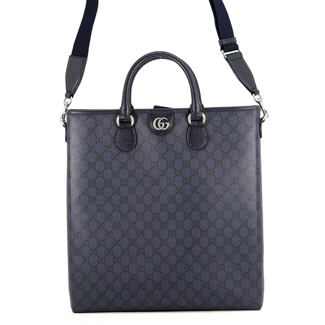 Gucci 2WAYBag Navy792118 GG Supreme Leather Size Medium in Leather from GALLERY RARE
