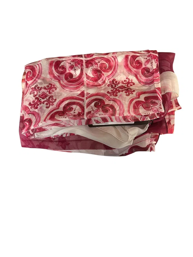 Dolce & Gabbana Scarf Pink Majolica Print 205x130cm in Pink from Luxury Promise