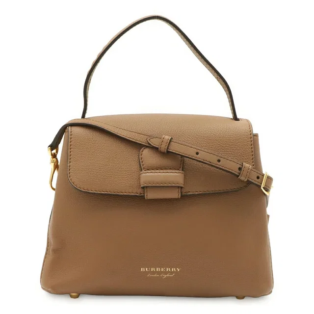 Burberry Leather Canvas 2way Shoulder Bag in Beige Canvas from LuxUness
