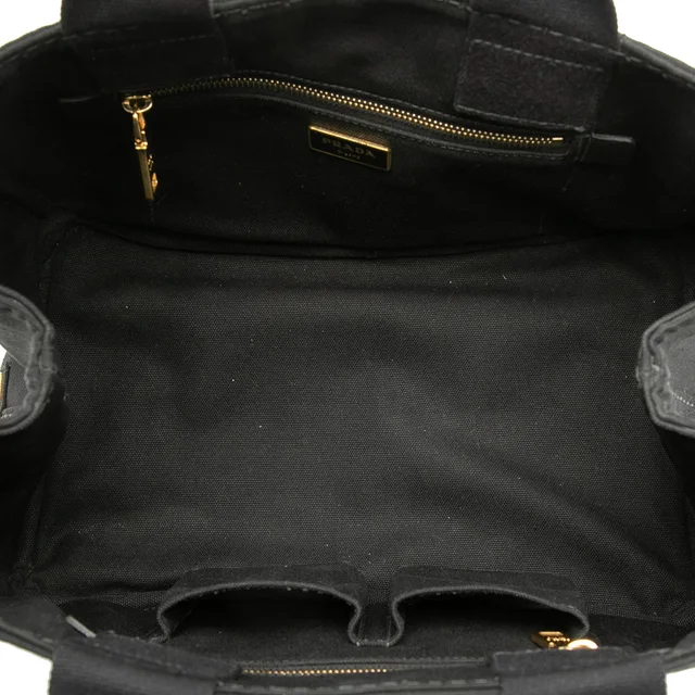 Black Prada Canvas Canapa Logo Satchel in Black Canvas from Designer Revival, photo 2 of 2