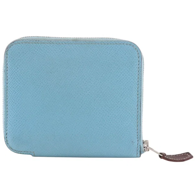 Hermès Compact Silk in Blue Calfskin from The Reluxe