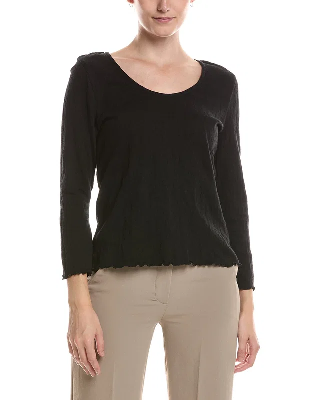 NIC+ZOE 3/4 Sleeve Lace Knit Scoop T-Shirt, image 1 of 1 from Gilt
