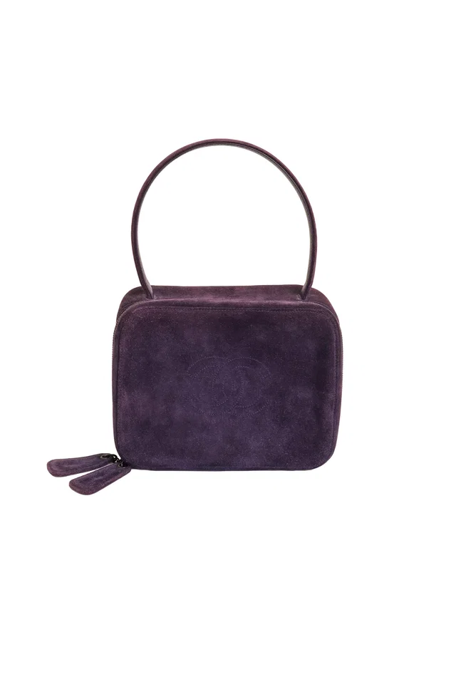 Chanel Suede CC Handle Box Bag in Suede from Recess LA
