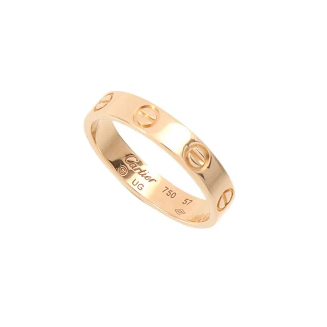 Cartier 18K Love Ring #57 Pink Gold in Pink from VINTAGE QOO TOKYO