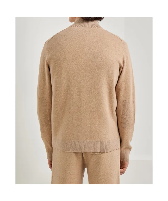 Canali Elbow-Patch Zipped Cardigan, photo 4 of 4 from SENSER