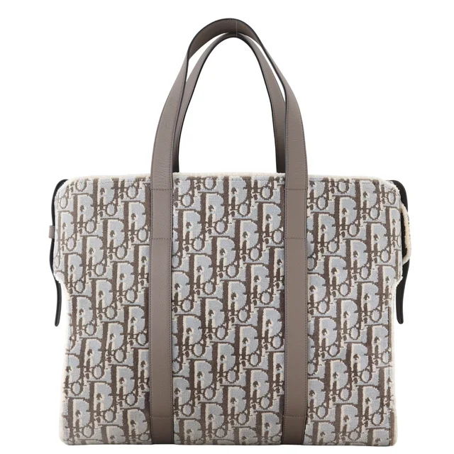 Dior Corolle Tote Large Oblique in Wool from Luxe.It.Fwd
