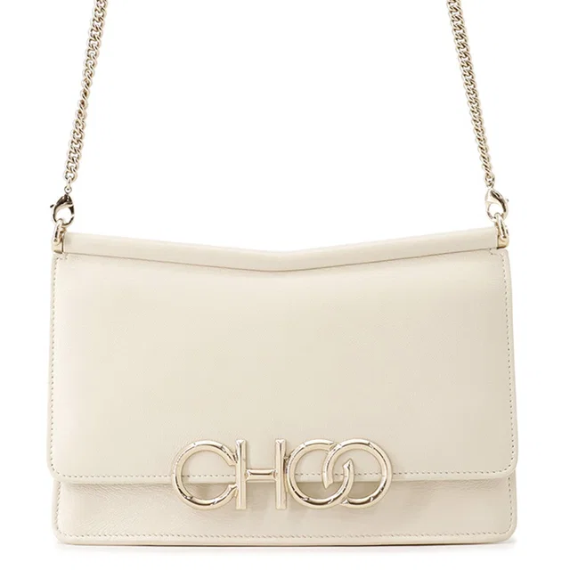 Jimmy Choo ChainShoulder White Leather in White Leather from GALLERY RARE