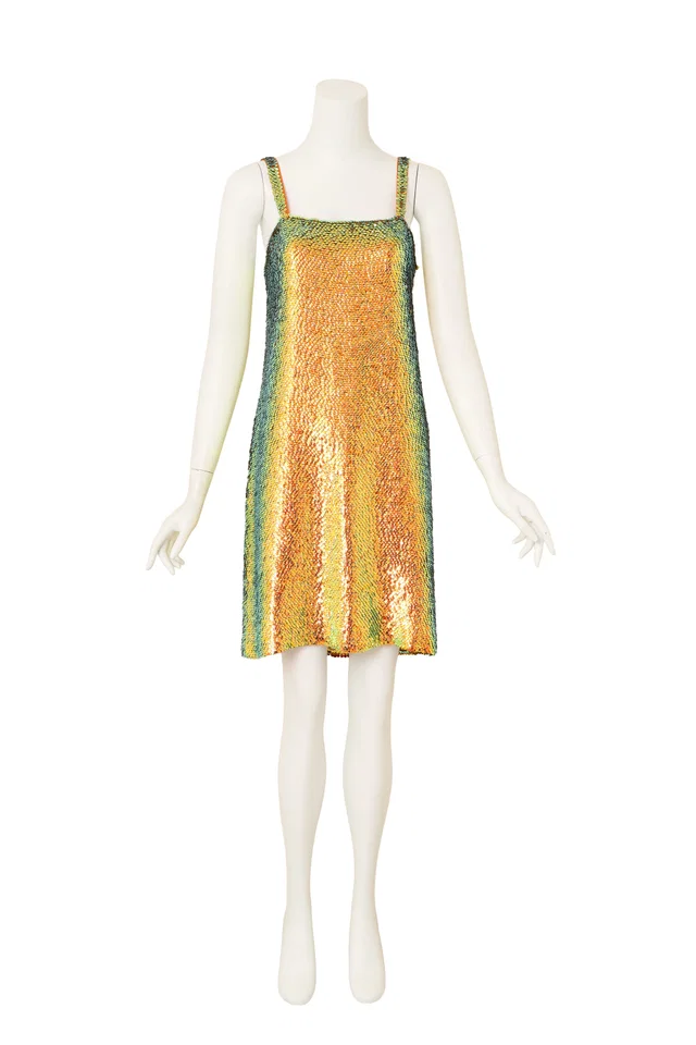Gucci 2014C Prism Sequin Shift Dress in Silk from Recess LA