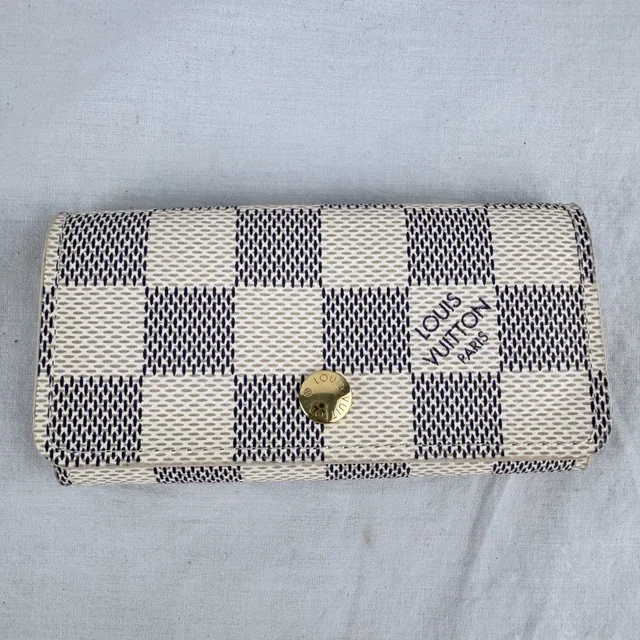 Louis Vuitton Damier Azur 4 Key Holder Case in Canvas, Metal from Reowned
