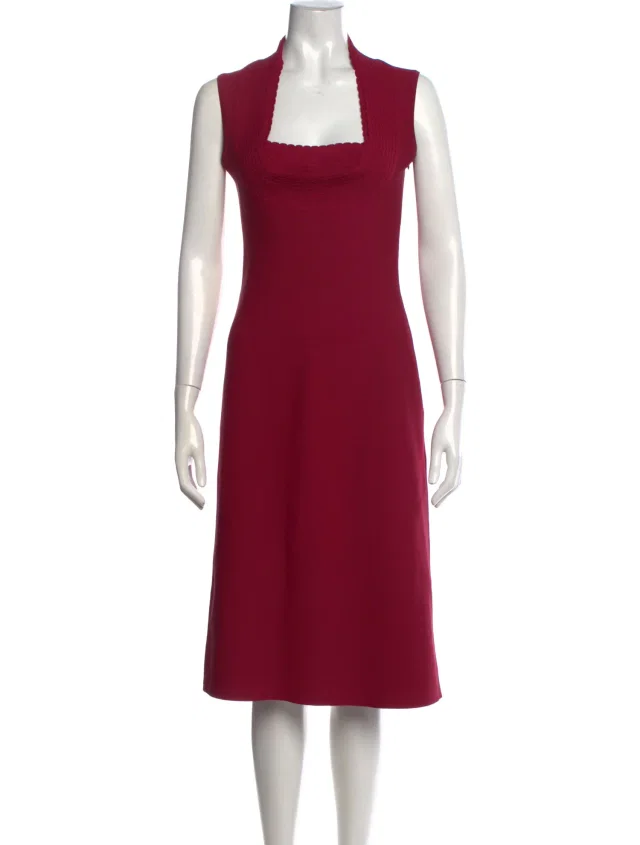 Alaïa Square Neckline Knee-Length Dress in purple from The RealReal