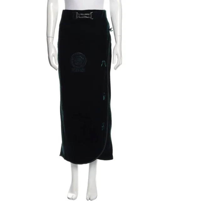 Versace Midi Length Skirt Size: S in green|black from Poshmark