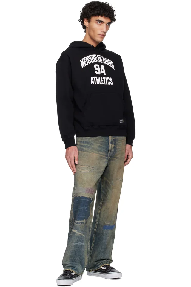 Neighborhood Black Plain Sweat Hoodie, photo 4 of 4 from SSENSE