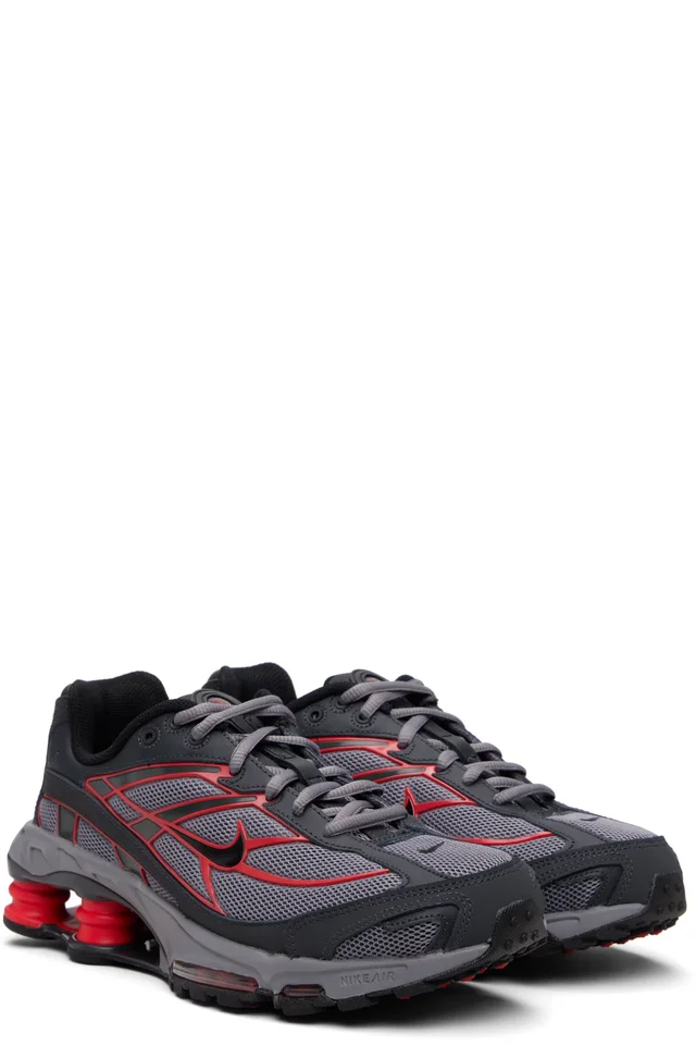 Gray & Red Nike Shox Ride 2 Sneakers, photo 4 of 5 from SSENSE