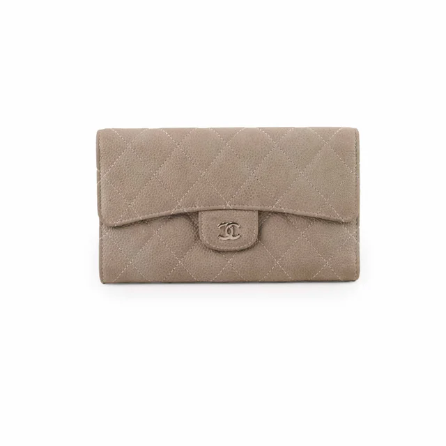 Chanel Long Wallet Grey in Grey from The Purse Affair