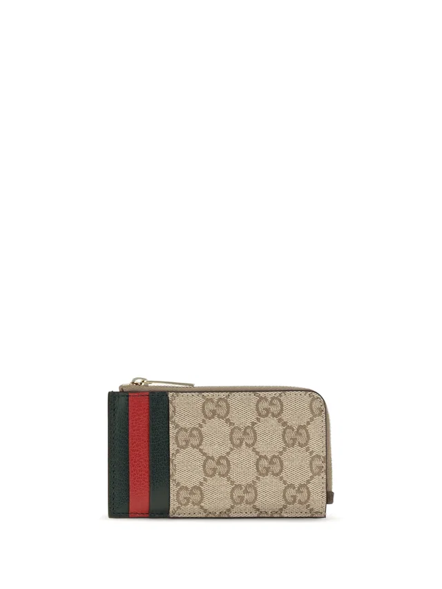 Gucci Gg Coated Canvas Cardholder — Multicolor Cotton Wallet in Multicolor Coated canvas from HEWI
