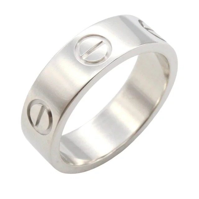 Cartier Love Au750 White Gold Ring Size 9 in White from LuxUness