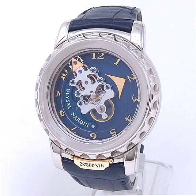 Breguet Freak Blue Dial Mens Watch 020-88 in blue|gold|white Leather from Jomashop.com