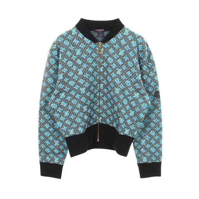 Louis Vuitton Monogram Zip Up Wool Nylon Jacket in Nylon from The Reluxe