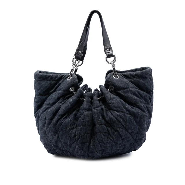 Blue Chanel Quilted Denim Stretch Spirit Cabas Tote in Blue Denim from Designer Revival, photo 1 of 1