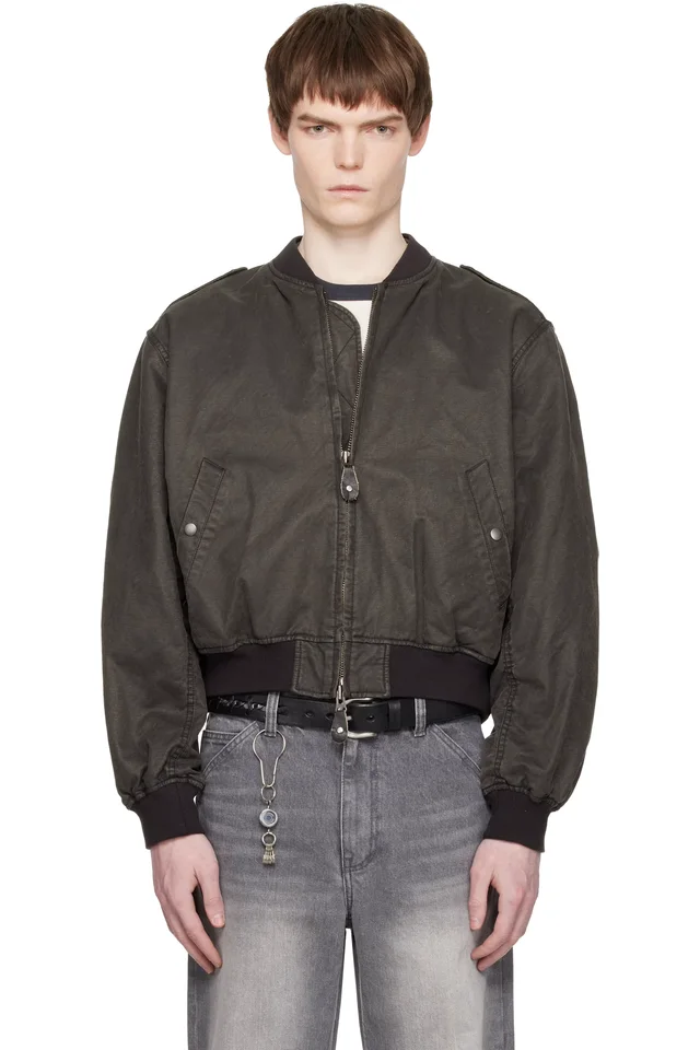 COOR Brown Stone Washed L2B Bomber Jacket, image 1 of 1 from SSENSE