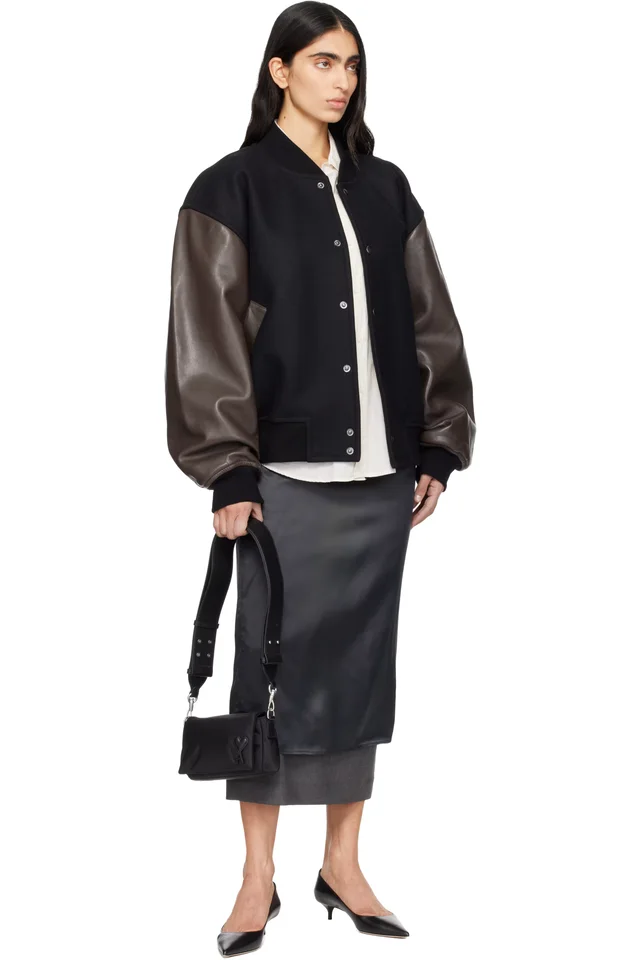 AMI Paris Black Nylon Marcel Lunch Box Bag, photo 4 of 4 from SSENSE