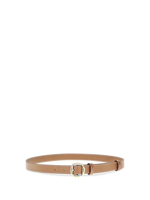 Jacquemus Salon Slim Belt — Brown Calf Leather in Brown Calfskin from HEWI
