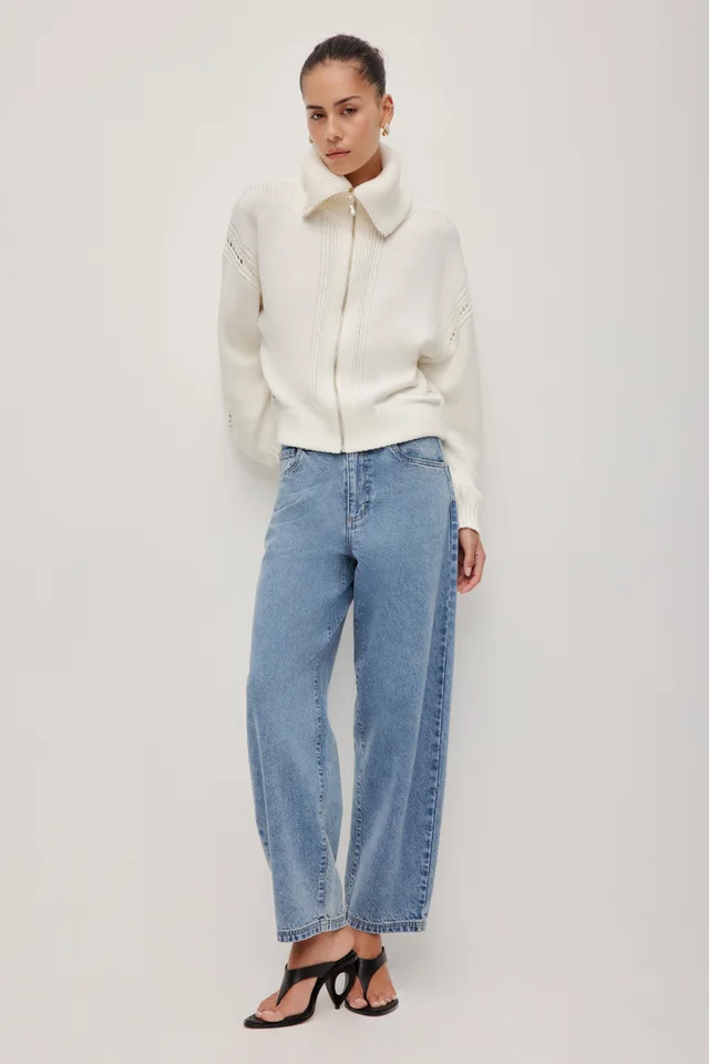 Aje Studio Kenna Knit Cardigan in White from Aje, photo 1 of 1