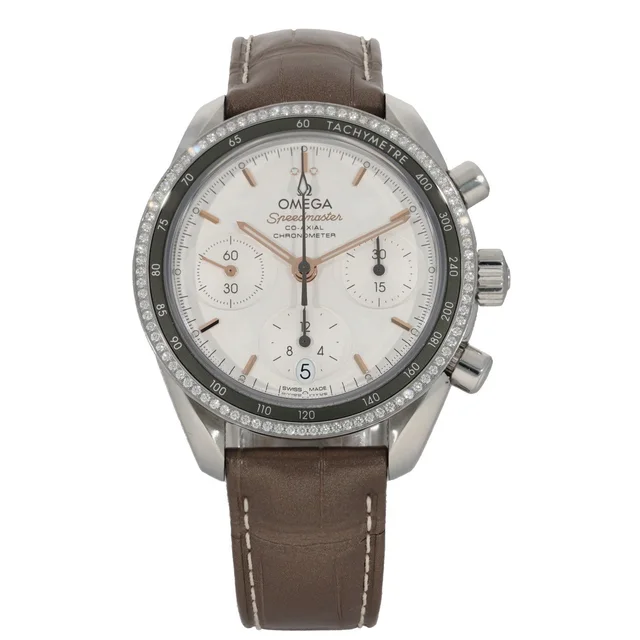Omega Speedmaster 38 324.38..50.02.001 38mm Stainless Steel Watch in Leather from H&T