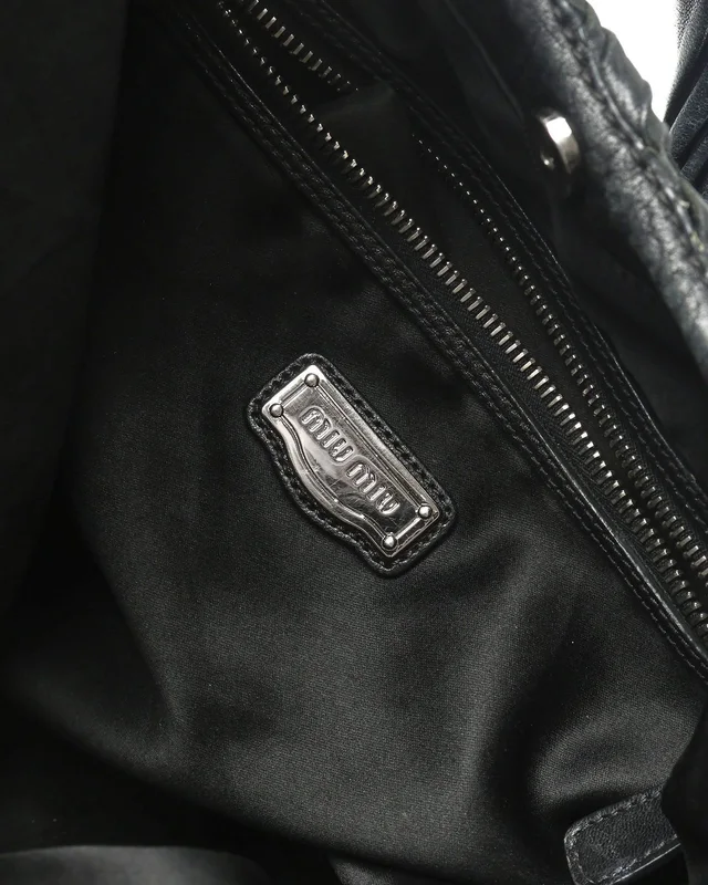 Miu Miu Woven Hobo Bag in Woven leather from A Retro Tale, photo 8 of 9