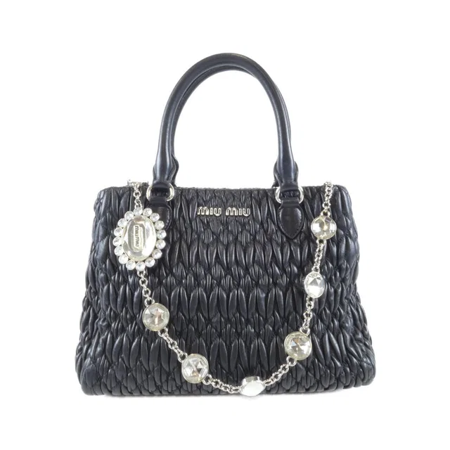 Miu Miu Bag Handbag Silver in Silver Nappa leather from The Reluxe