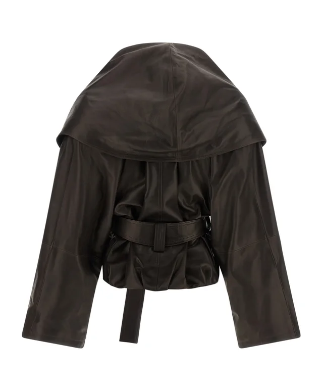 Magda Butrym Long-sleeve leather jacket, photo 2 of 4 from SENSER