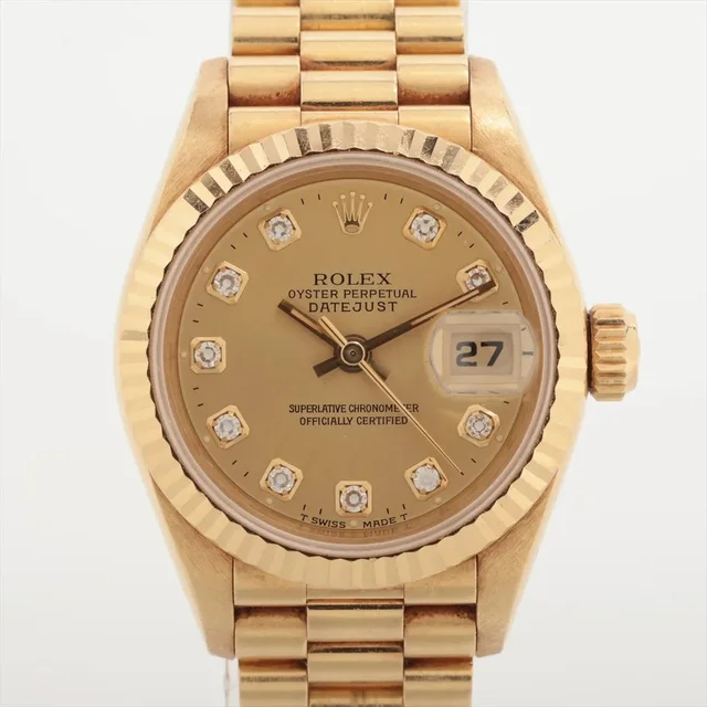 Rolex 26mm DateJust 18k Yellow Gold with Diamonds Watch in Yellow from The Purse Affair