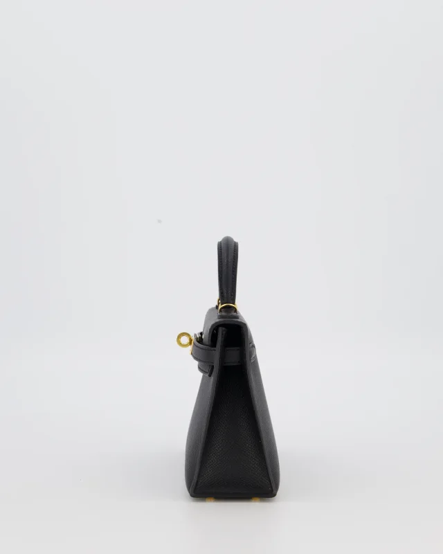 Hermès Mini Kelly II Sellier Bag Black Epsom Leather in Black Epsom leather from Sellier, photo 9 of 21