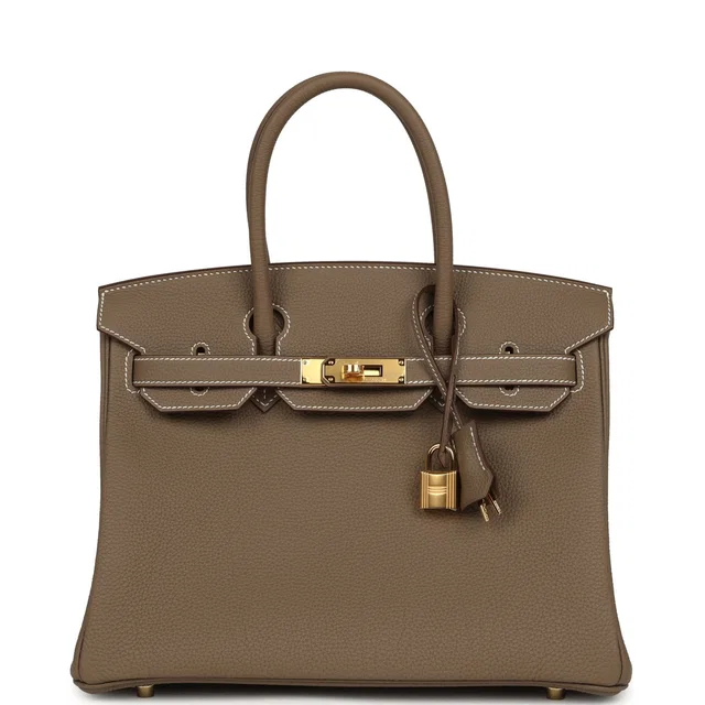 Hermès Birkin 30 Etoupe Togo Gold Hardware in Taupe Togo leather from Madison Avenue Couture