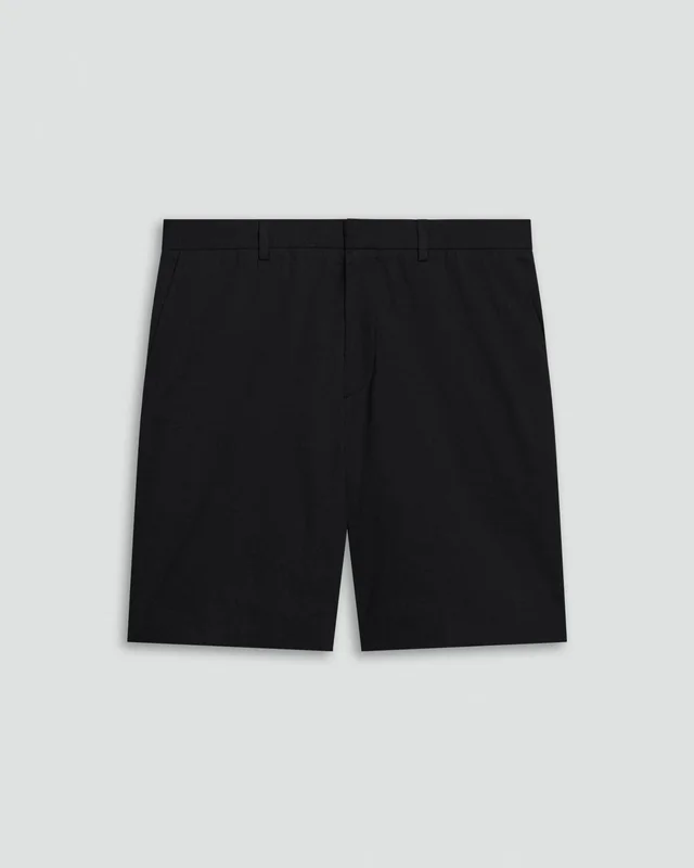 Theory Standard Short in Good Linen in BLACK 62% Linen, 36% Viscose, 2% Elastane, photo 5 of 7 from Theory