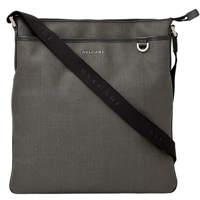 Bvlgari Weekend Shoulder Bag Gray Black in Black from The Reluxe