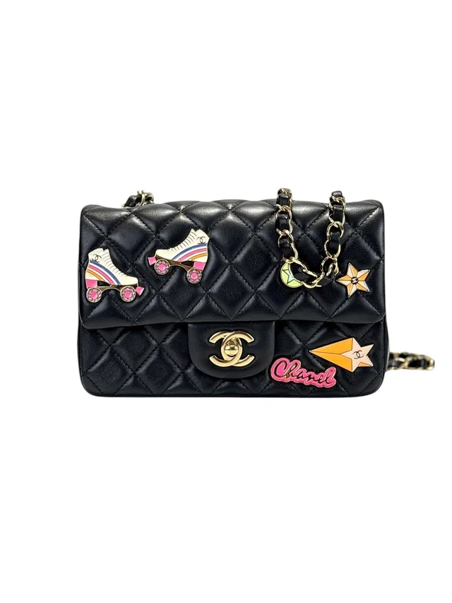 Chanel Classic Flap Mini With Charms - Full Set from Luxury Promise