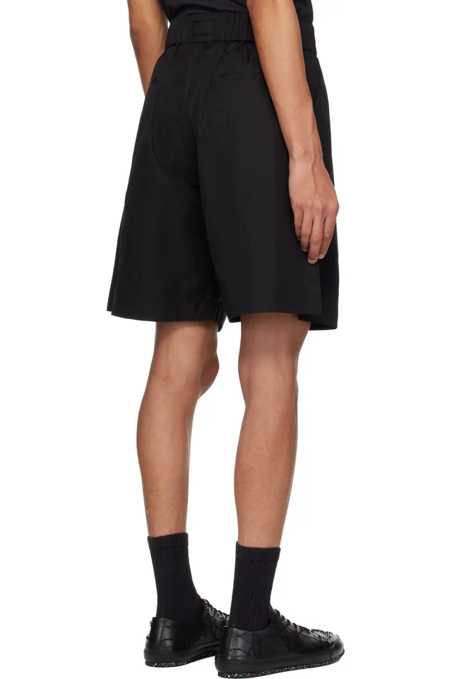 Y-3 Black UT Wideleg Cargo Shorts, photo 3 of 4 from SSENSE