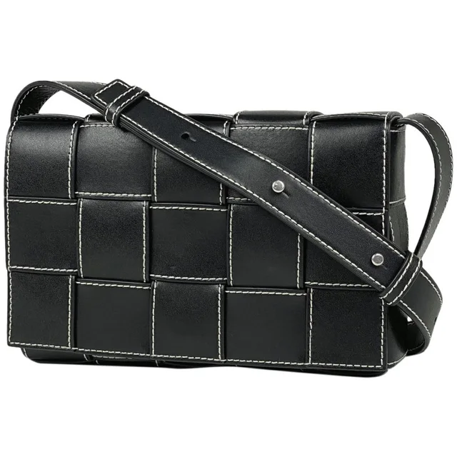 Bottega Veneta Cassette Intrecciato Crossbody Bag Shoulder Leather Black in black Woven leather from Poshmark, photo 1 of 1