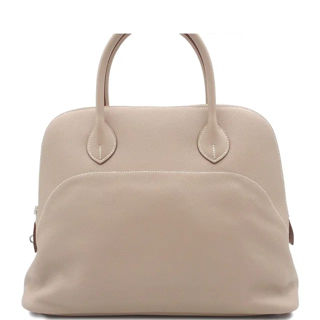 Hermès Bolide 35 Relax Argil Silver Epsom Handbag in Silver Epsom leather from The Reluxe
