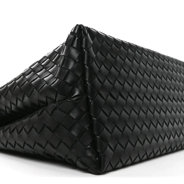 Bottega Veneta Nappa Intrecciato Large Andiamo Shoulder Bag Black in Black Nappa leather from FASHIONPHILE, photo 8 of 9